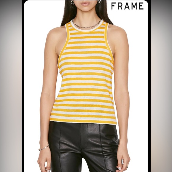 Frame Denim Tops - Frame Ringer Racerback Stripe Cami. NWT